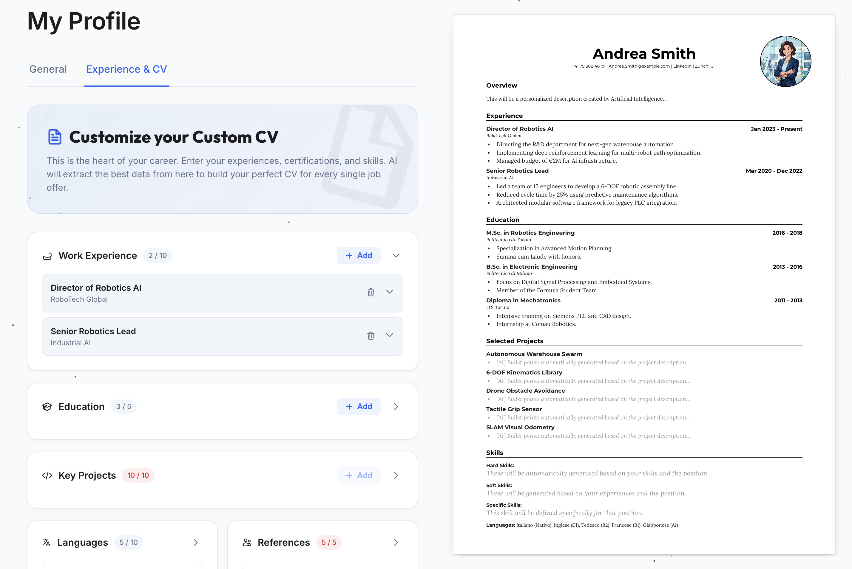 Generated CV